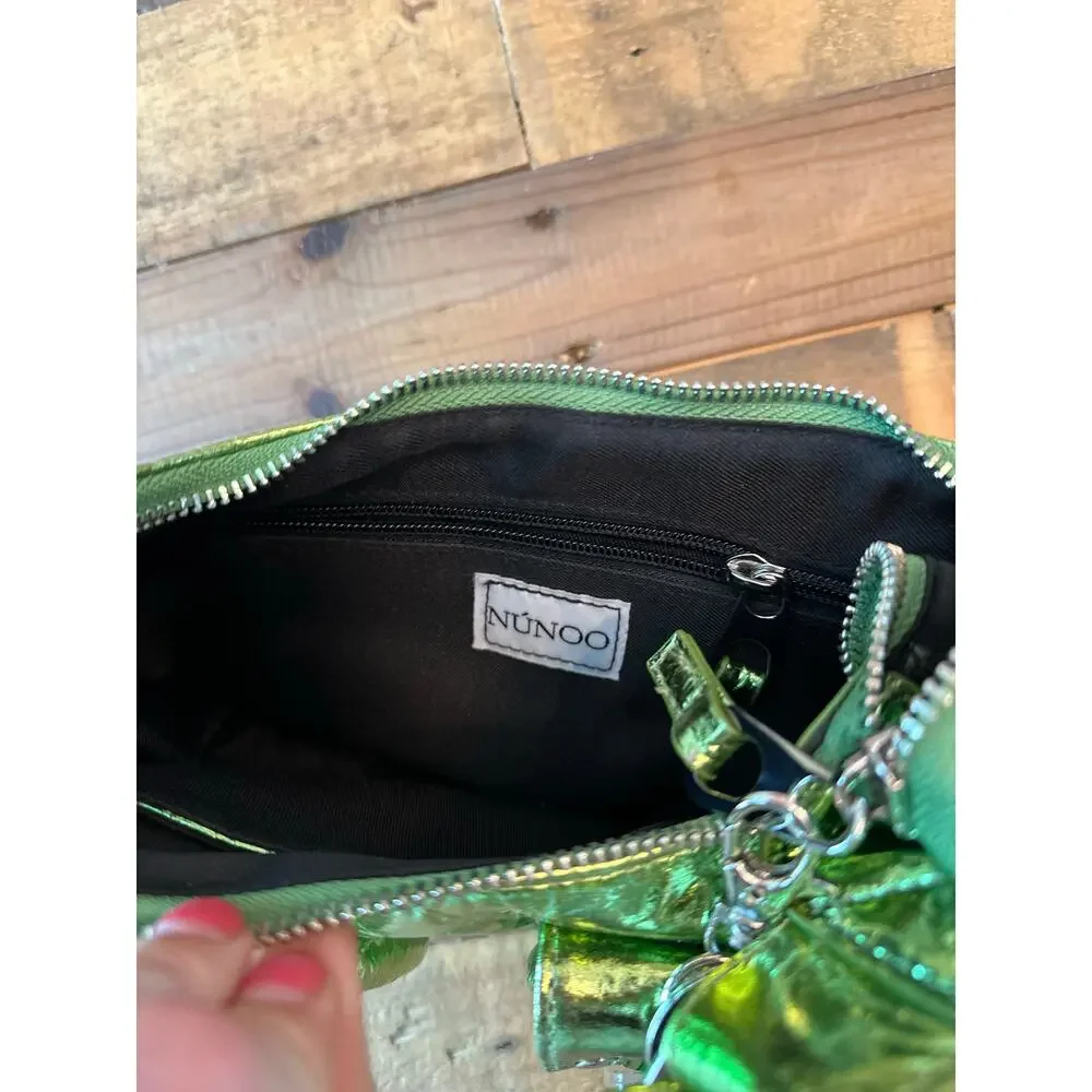 metallic shoulder bag y2k